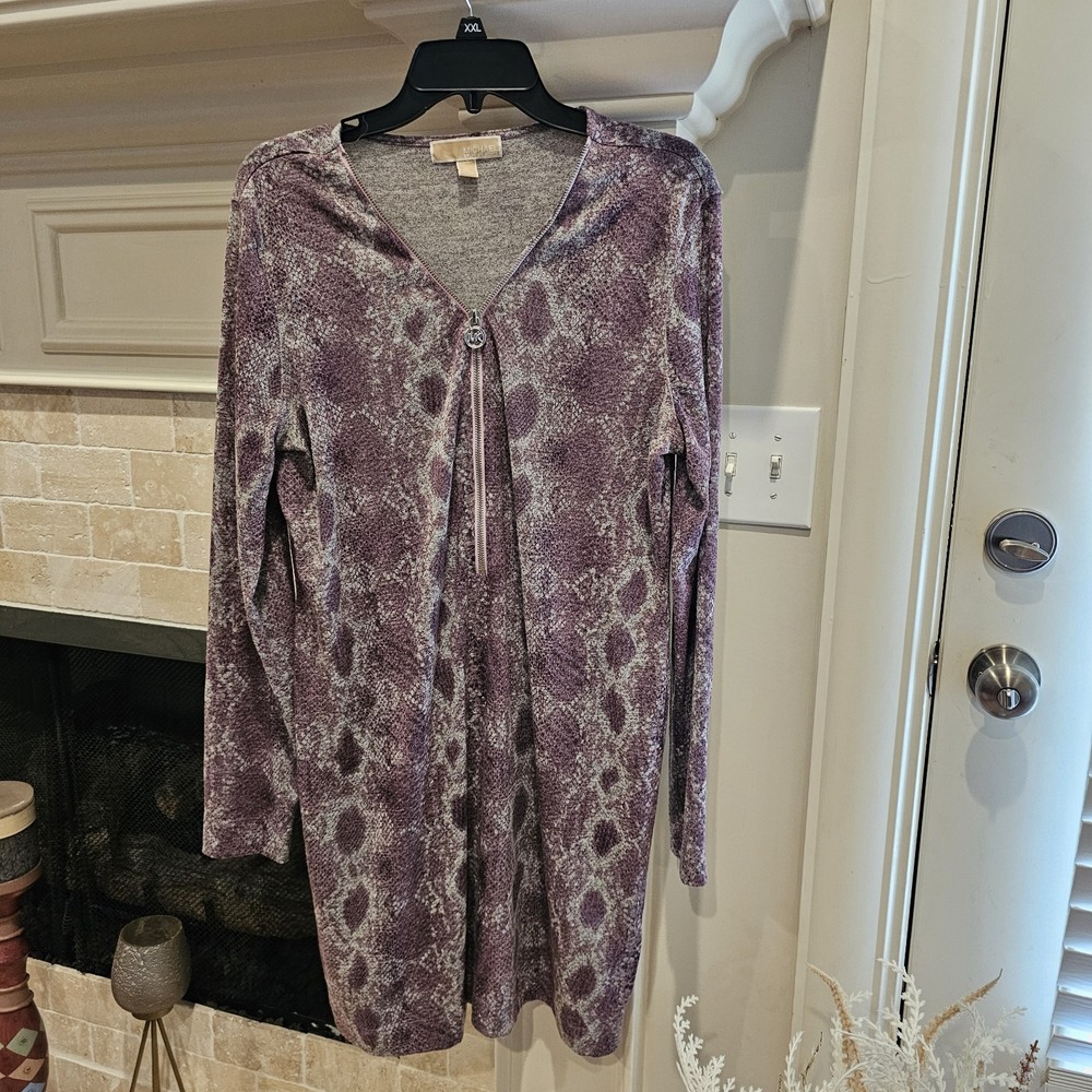 Michael Michael Kors XL Womens Snakeskin Print Mini Dress